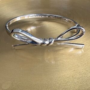 Kate Spade Silver Bow Hinged Bracelet